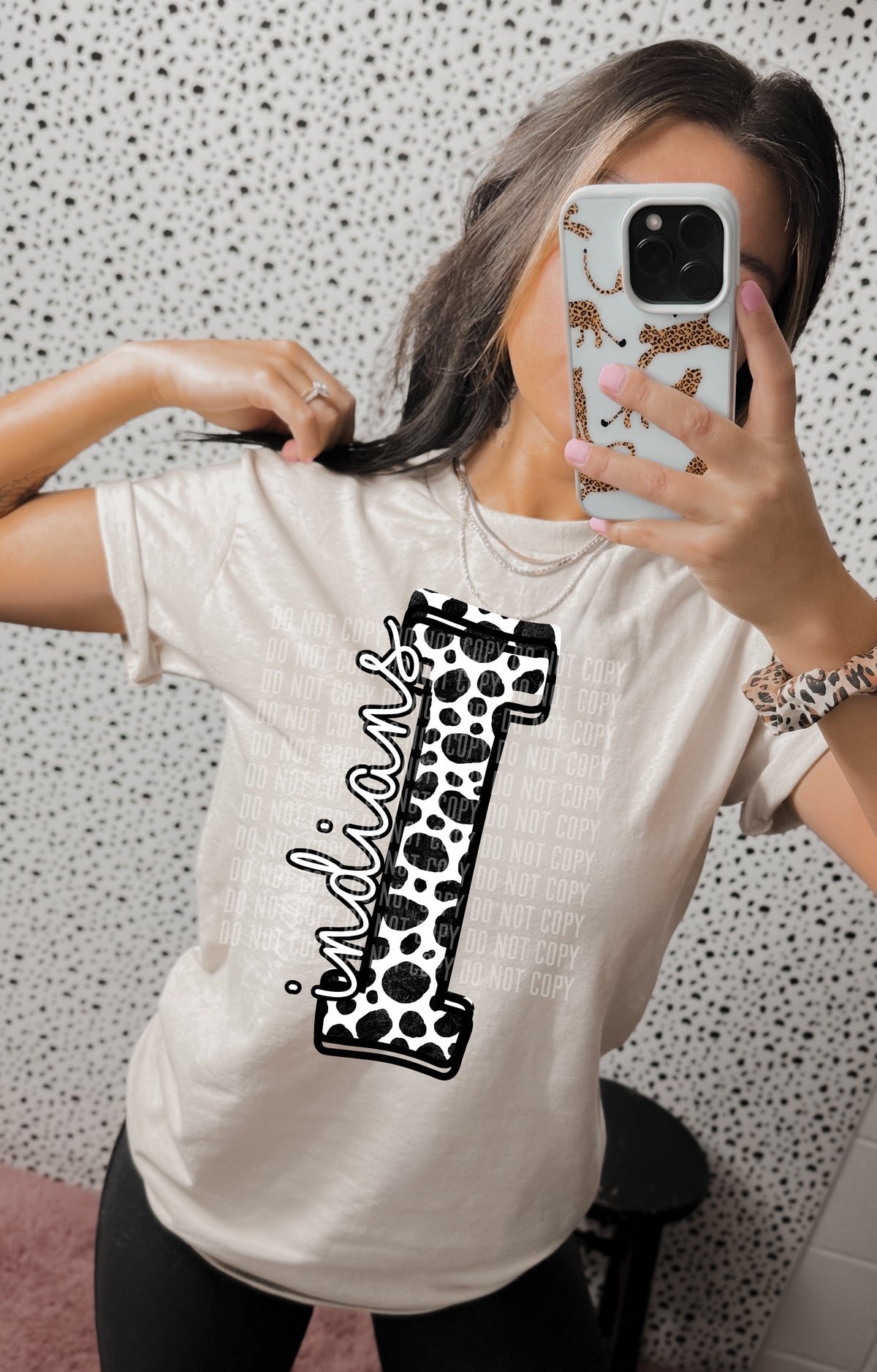 Dalmatian Mascot Letters Indians 30866 DTF transfers