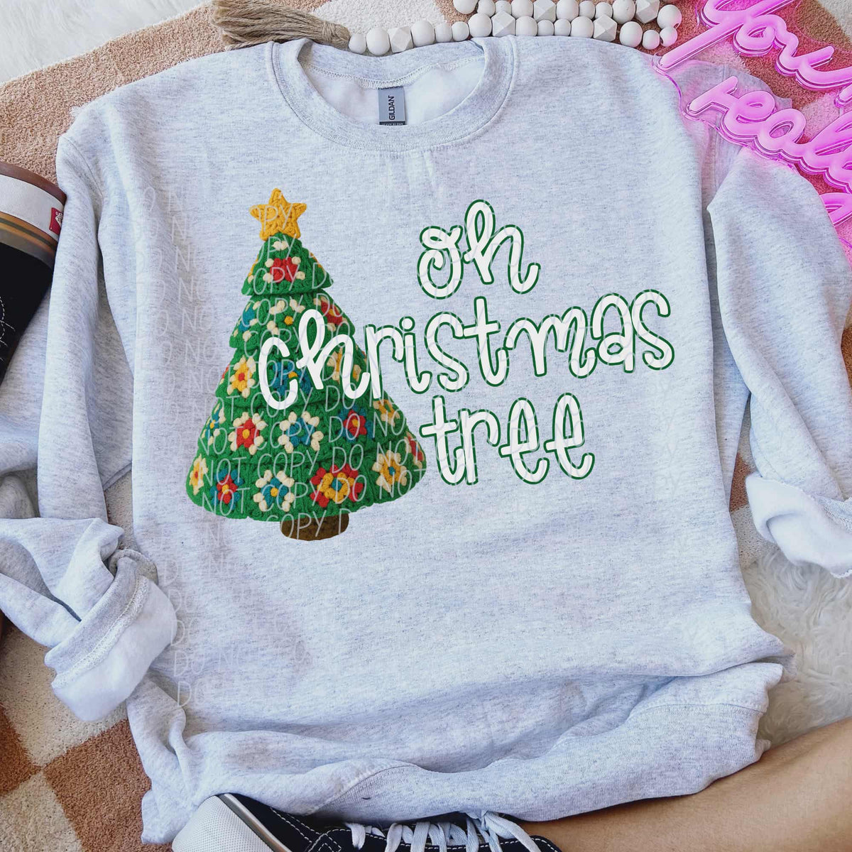 Oh Christmas Tree (city) DTF transfer