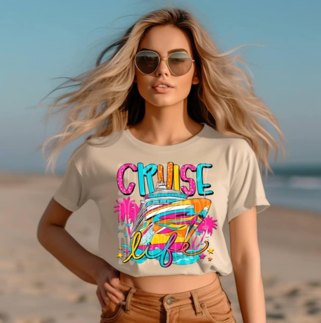 Cruise colorful ship (PH) 97262 DTF transfer