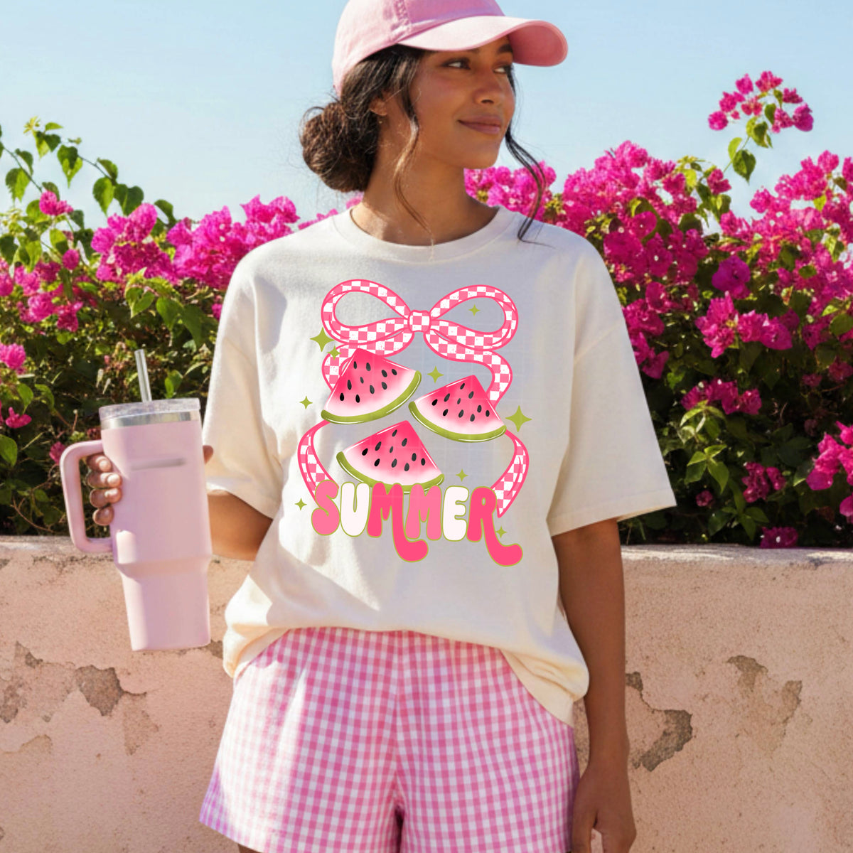 Summer watermelon bow (CSC) DTF Transfer