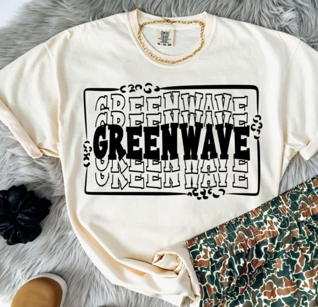 Greenwave stacked with frame (S&G) 98076 DTF transfer