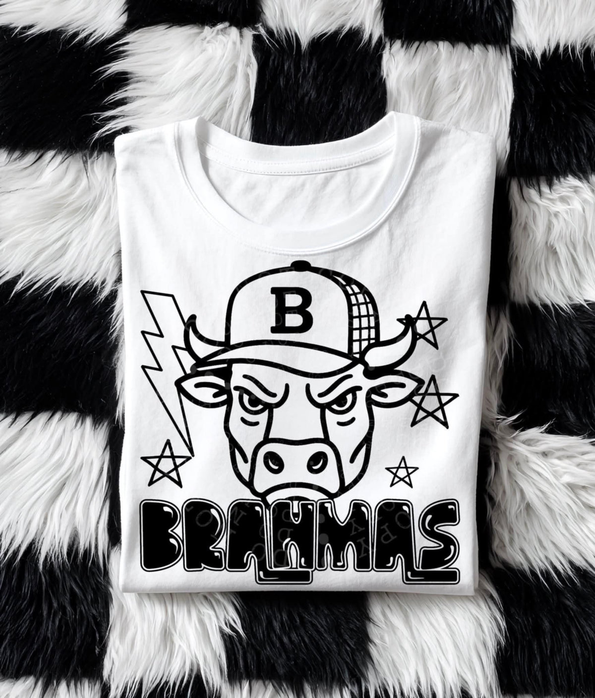 Brahmas BLACK (C’s) DTF transfer