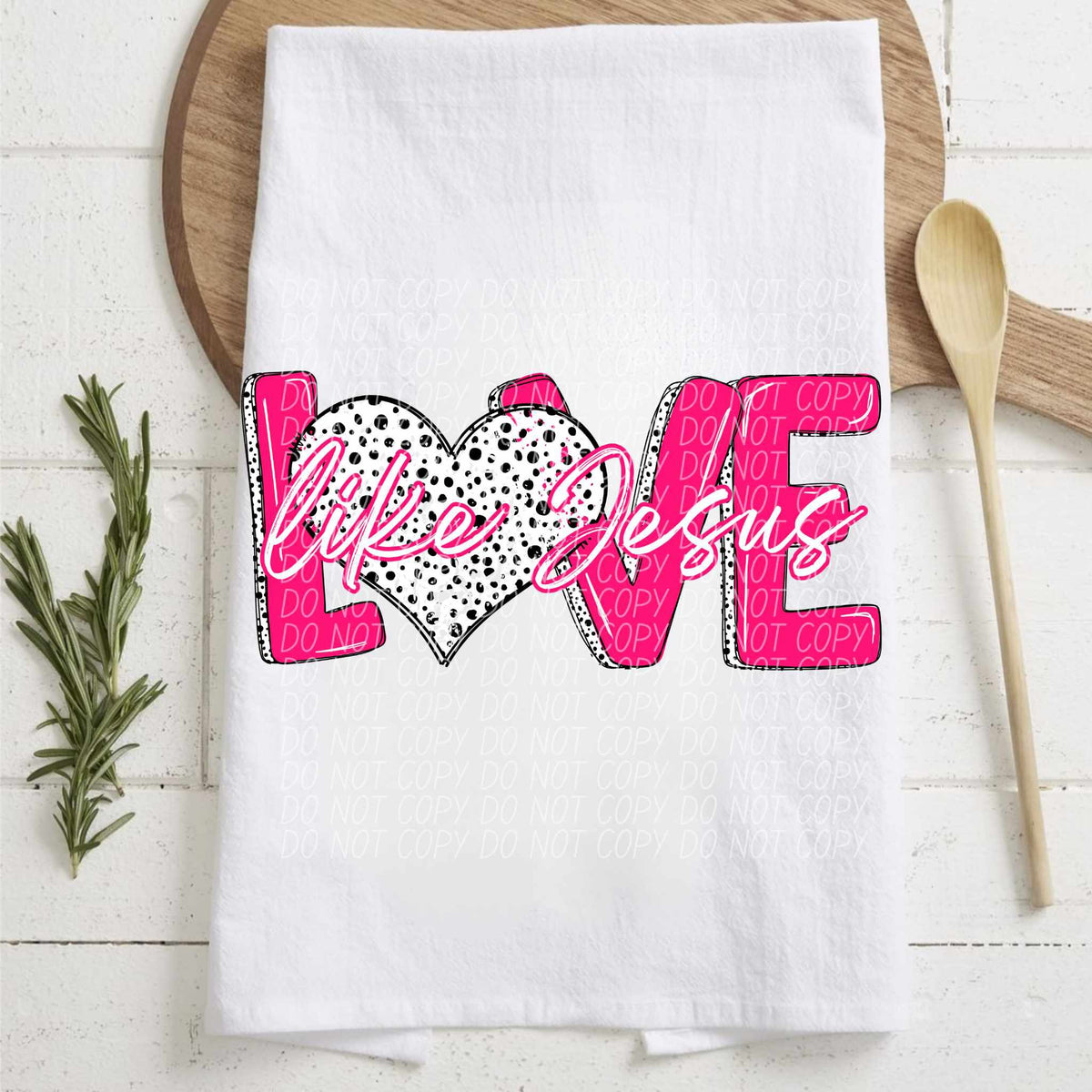 Love like Jesus pink outline (CITY) 75753 DTF transfer