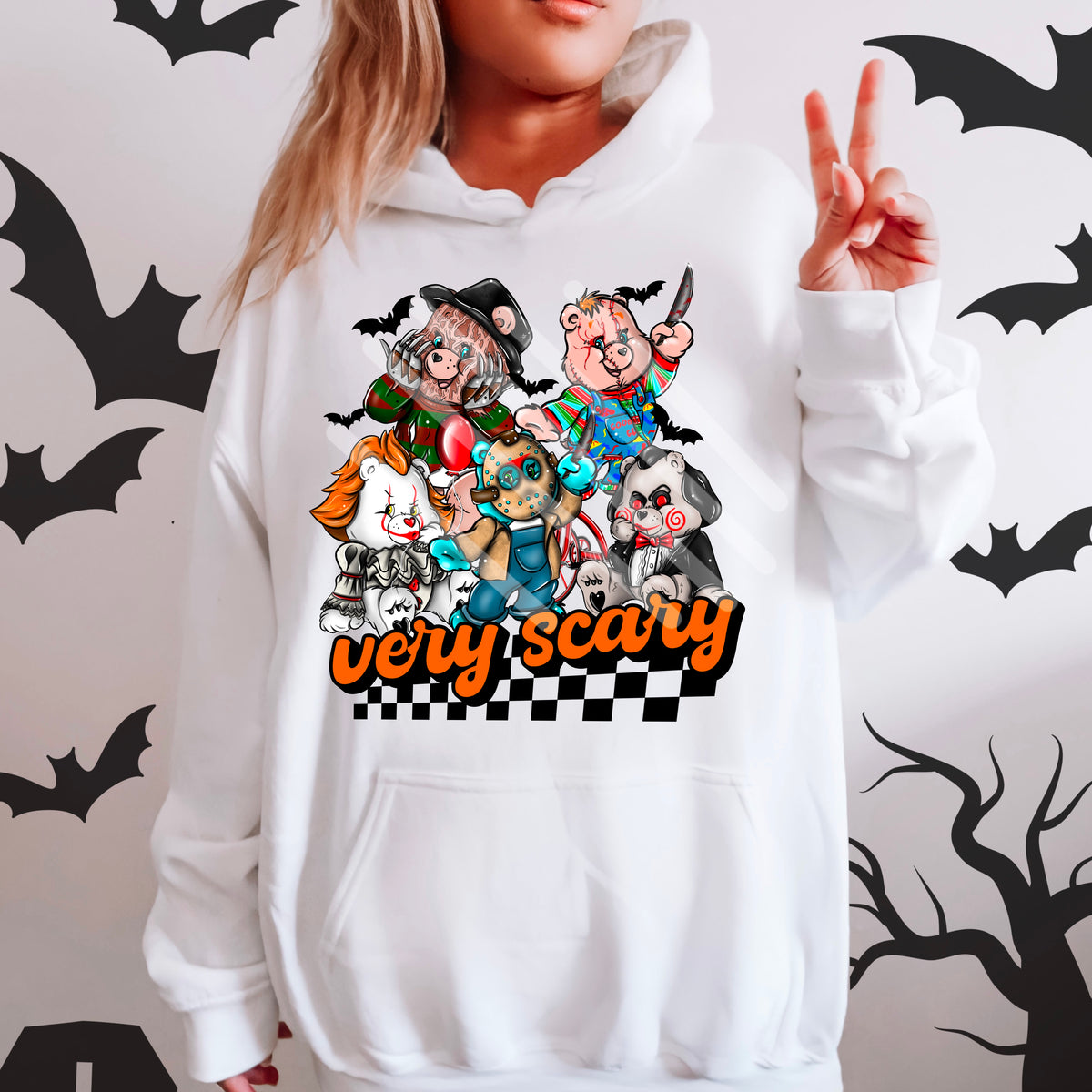 Very Scary Bears checkered exclusive DTF transfer