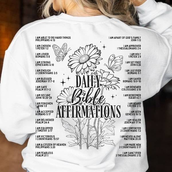 Daily Bible affirmations BLACK (KARTA) 62946 DTF transfer