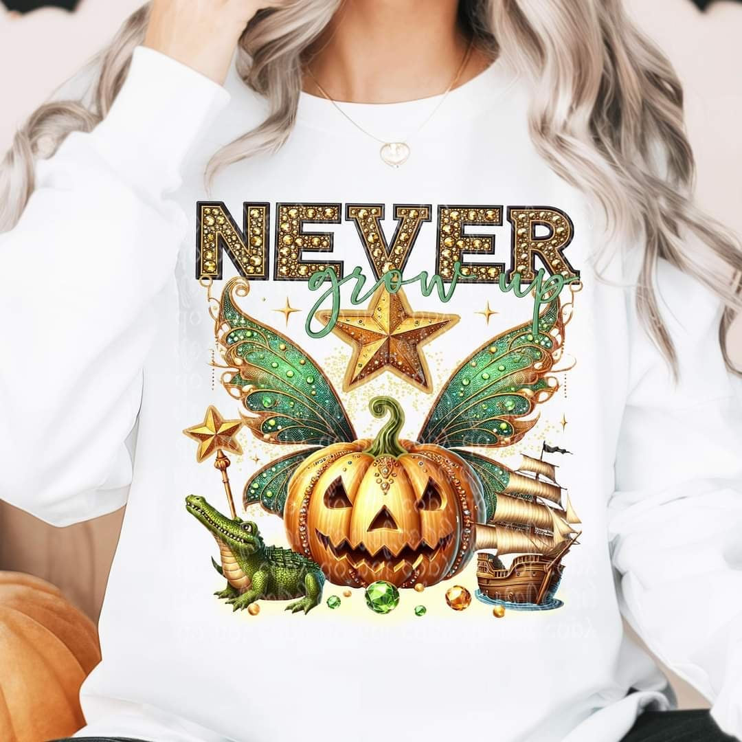 Never grow up pumpkin (TDD) 53283 DTF transfer