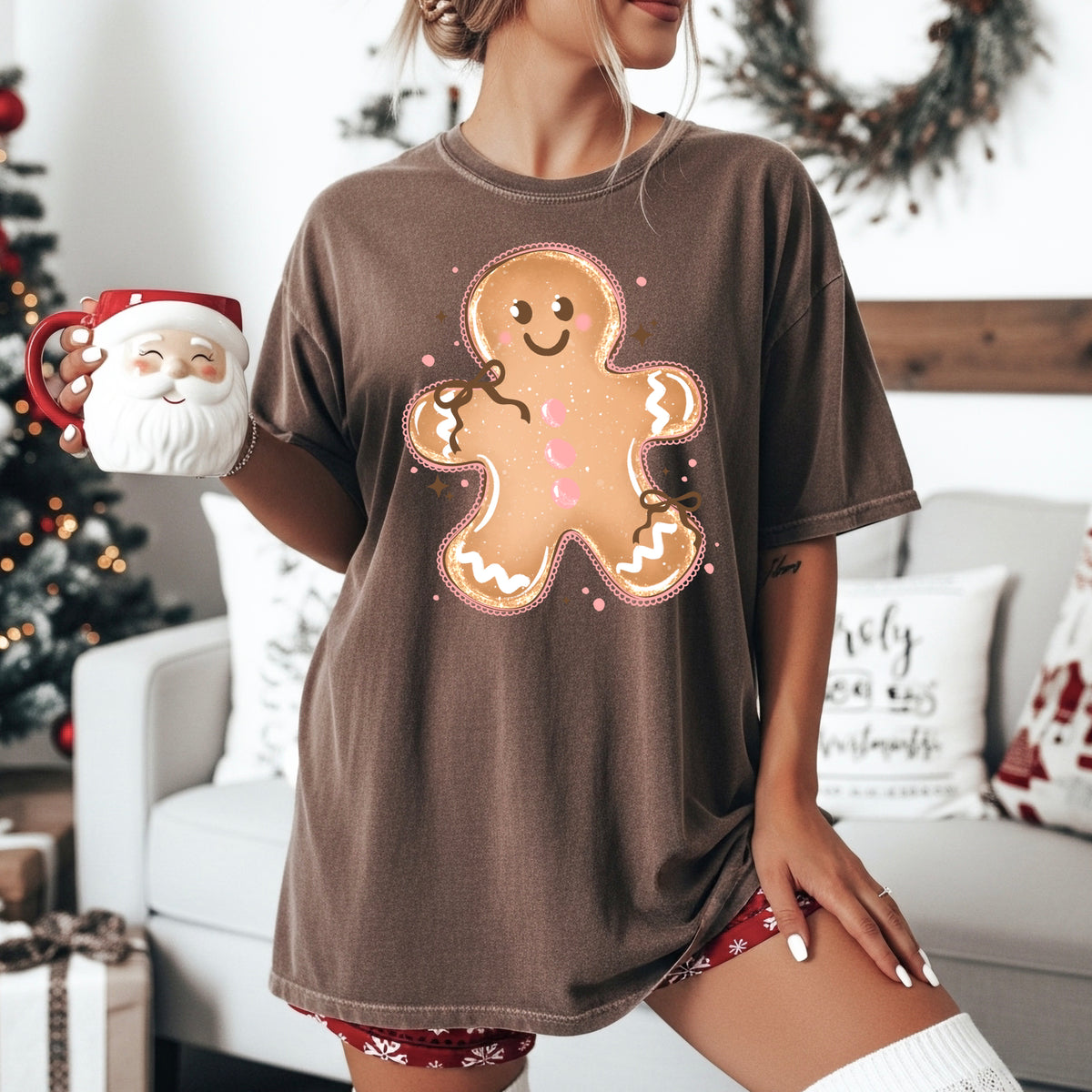 Gingerbread with pink lace (CSC) DTF Transfer