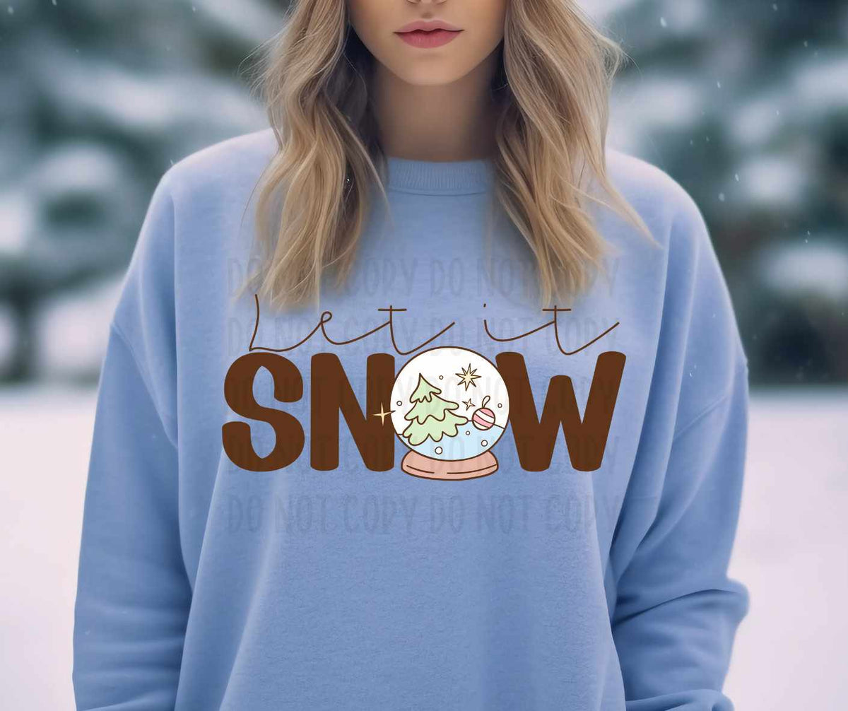 Let it snow snowglobe 65260 DTF transfer