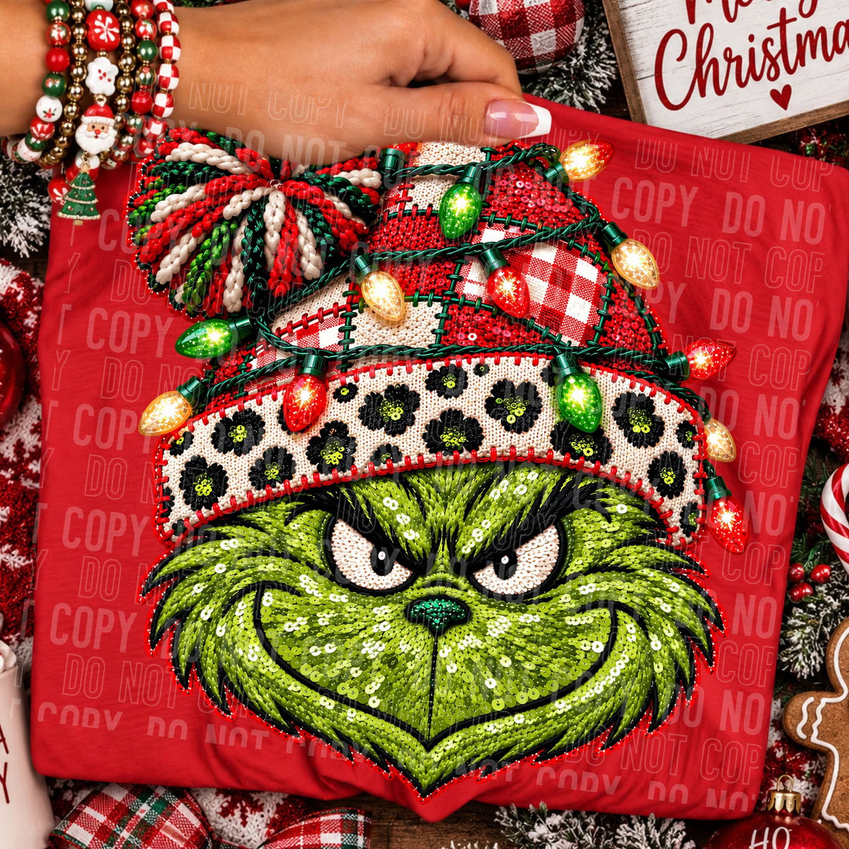 G with Christmas beanie (SBB) DTF Transfer