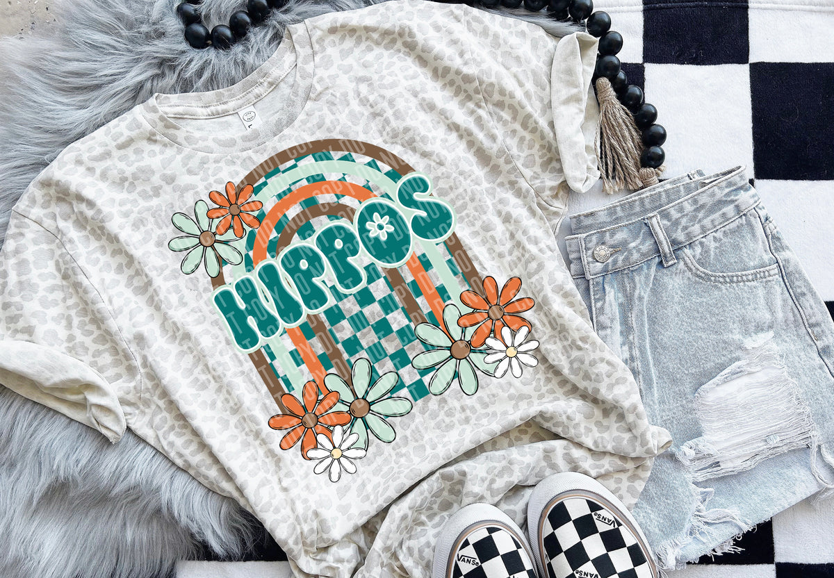 Floral Arch Mascot Hippos 49307 DTF TRANSERS