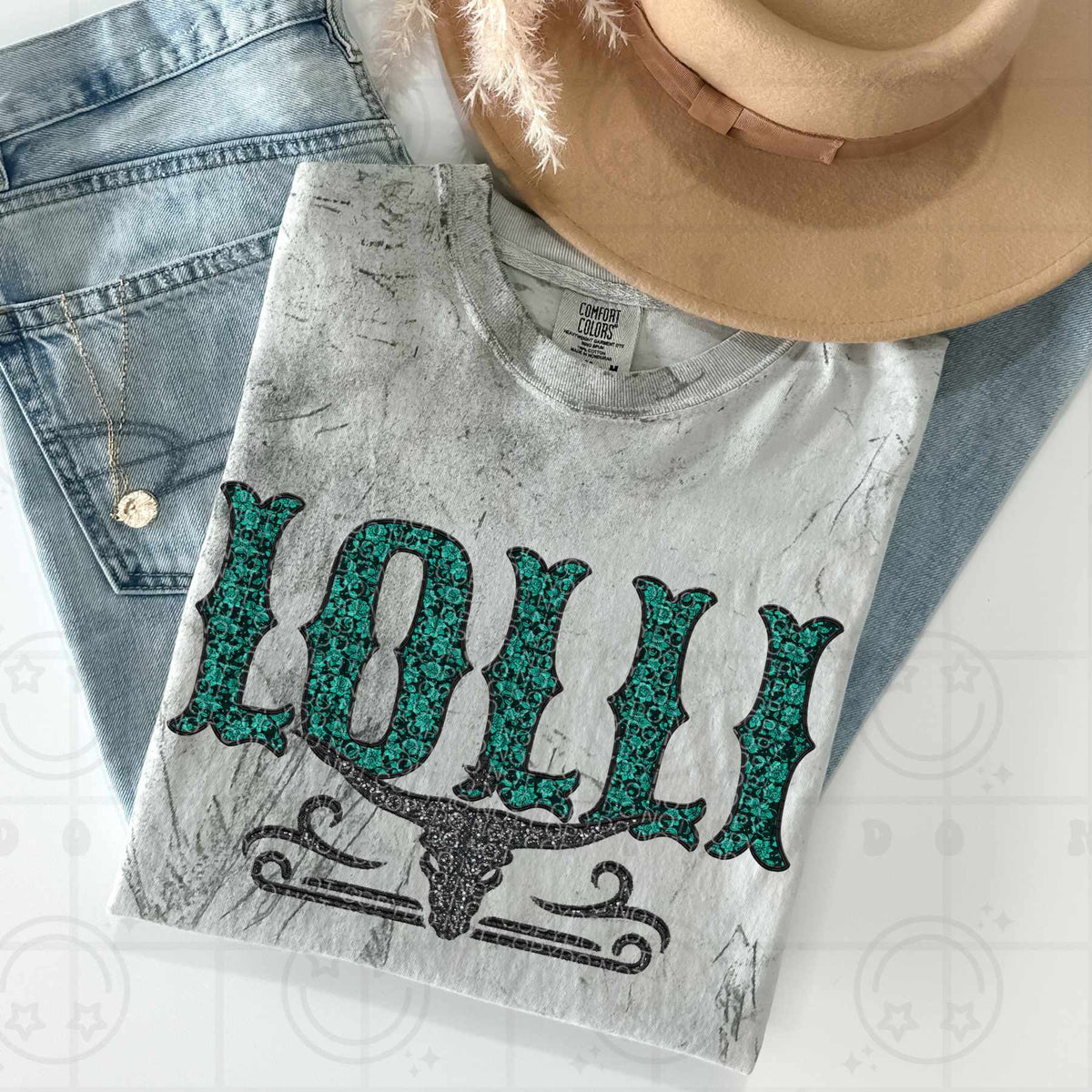 Lolli bull skull (HW) 84506 DTF transfer