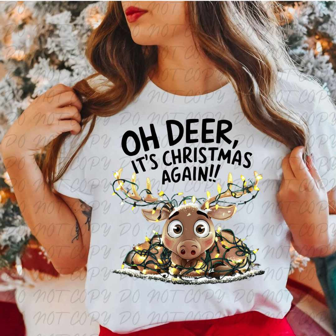 Oh deer, it’s Christmas again (vintage) 67334 DTF transfer