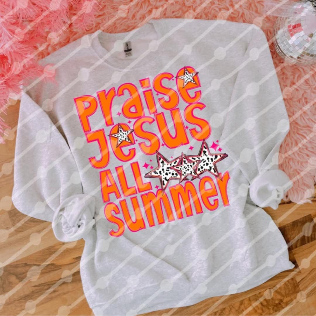 Praise jesus all summer (JBD) 96589 DTF transfer