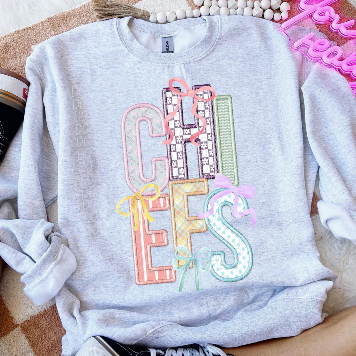 Chiefs Spring Bow Mascots (CITY) 97132 DTF transfer