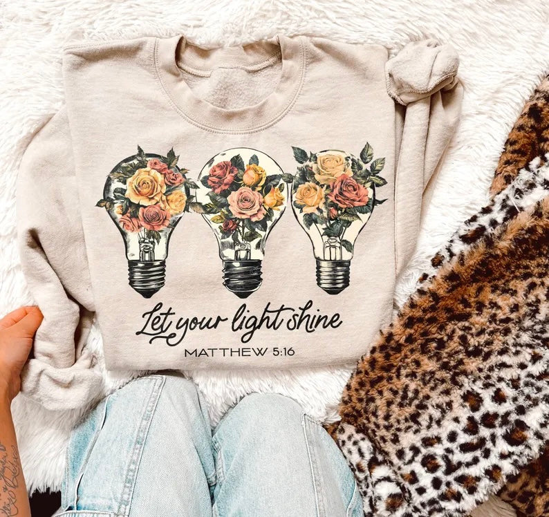 Let your light shine light bulbs 98640 DTF transfer