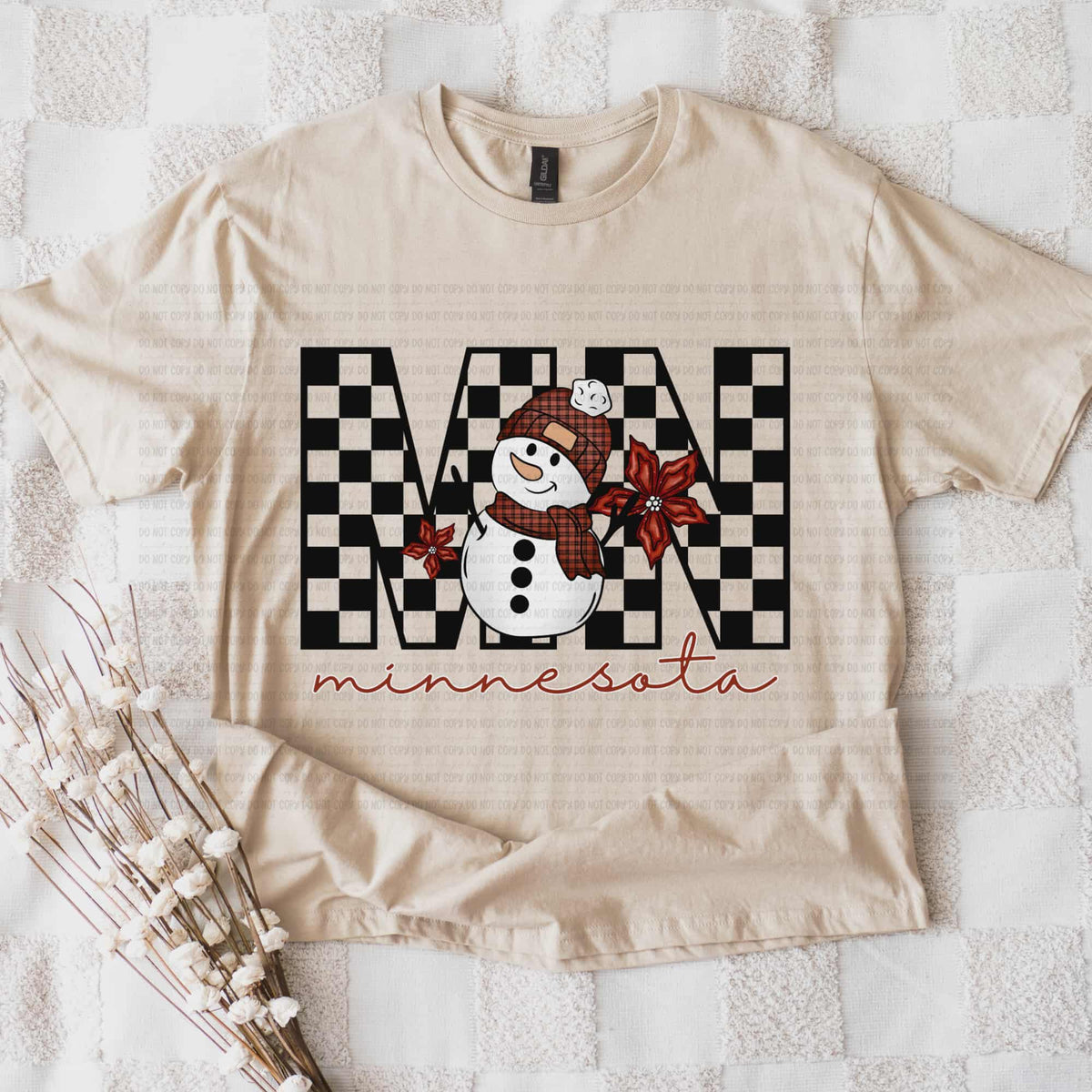 Minnesota snowman checker (REVEL) DTF Transfer