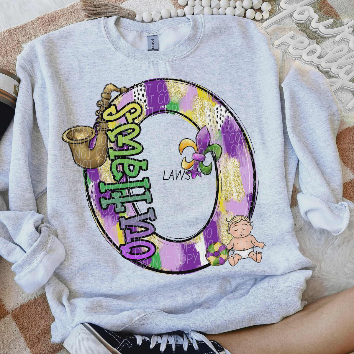 Outlaws Mardi Gras (city) DTF Transfer