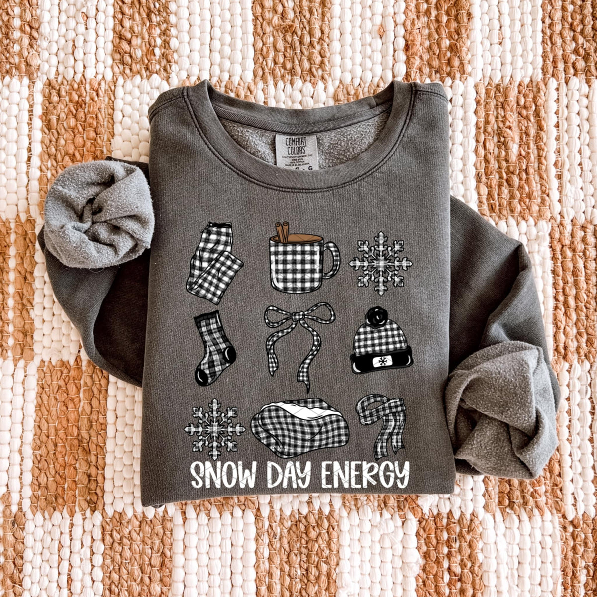 Snow Day Energy WHITE WORDS (SDD) DTF Transfer