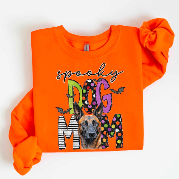 Spooky dog mom malinois 55488 DTF transfer