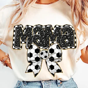 Mama soccer bow 85702 DTF transfer