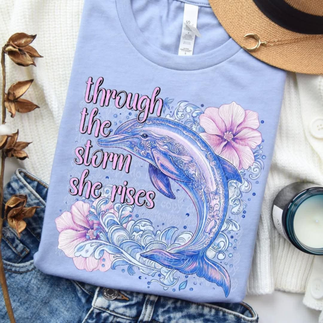 Through the storm she rises (TTD) 93909 DTF transfer