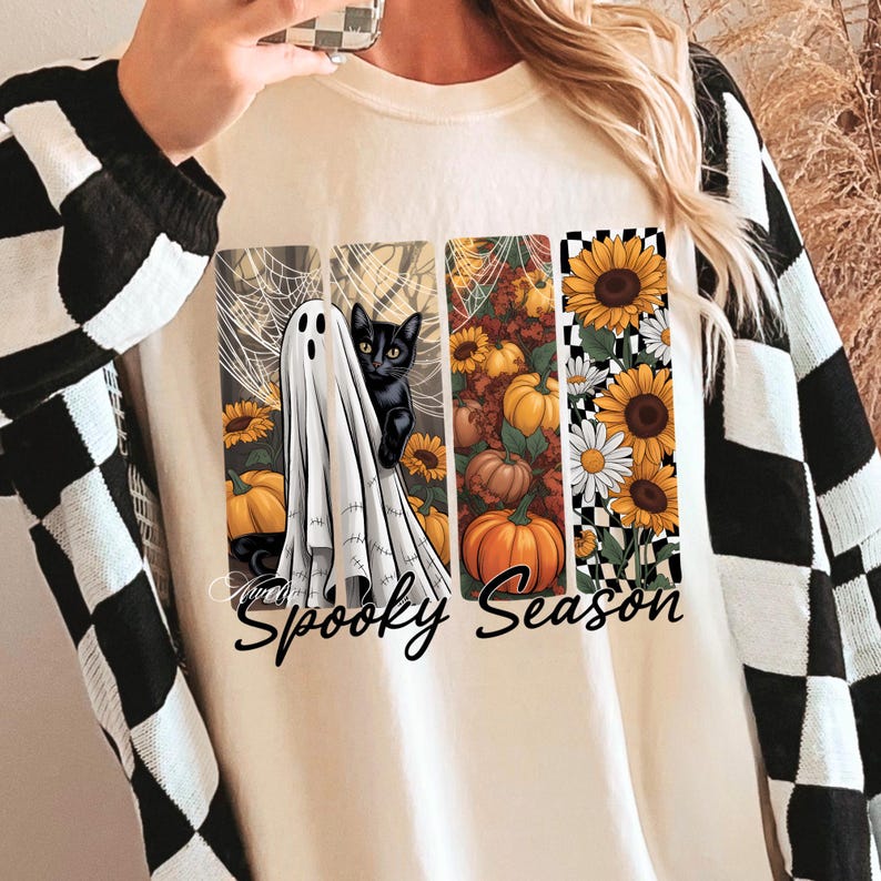 Spooky season ghost rectangles 109800 DTF transferh