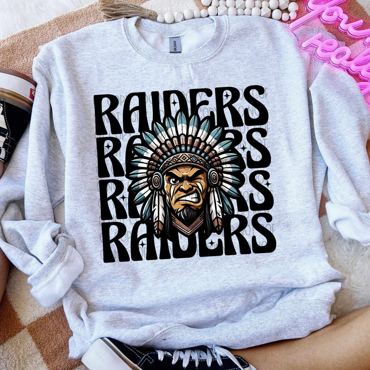 Raiders stacked Winking Mascot SWD 49030 DTF transfer