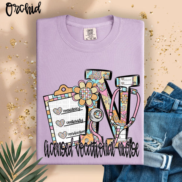 N licensed vocational nurse clip board (SDD) 98680 DTF transfer