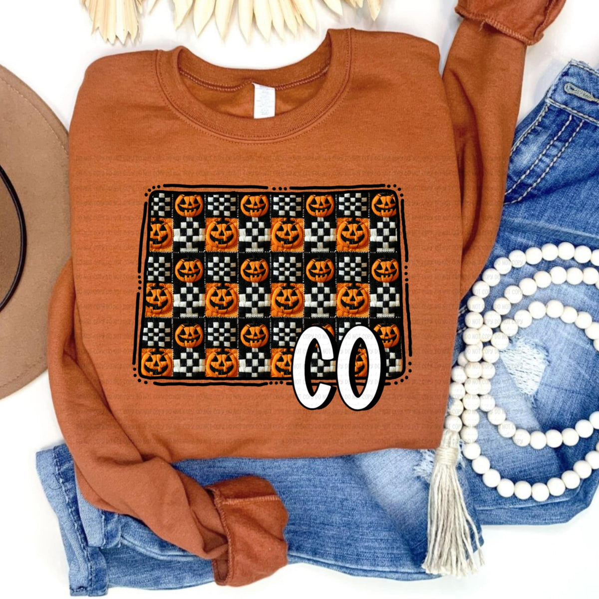 Colorado pumpkin checker REVEL DTF transfer