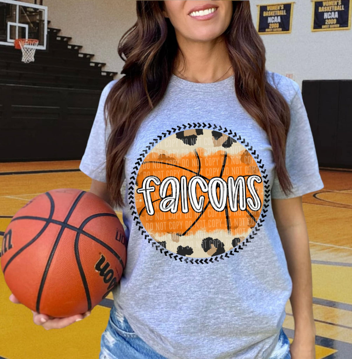 Falcons Basketball Background (Caplinger) 93062 DTF transfer