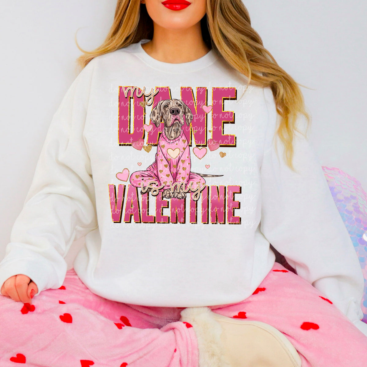 My Dane is my Valentine 117460 DTF Transfer