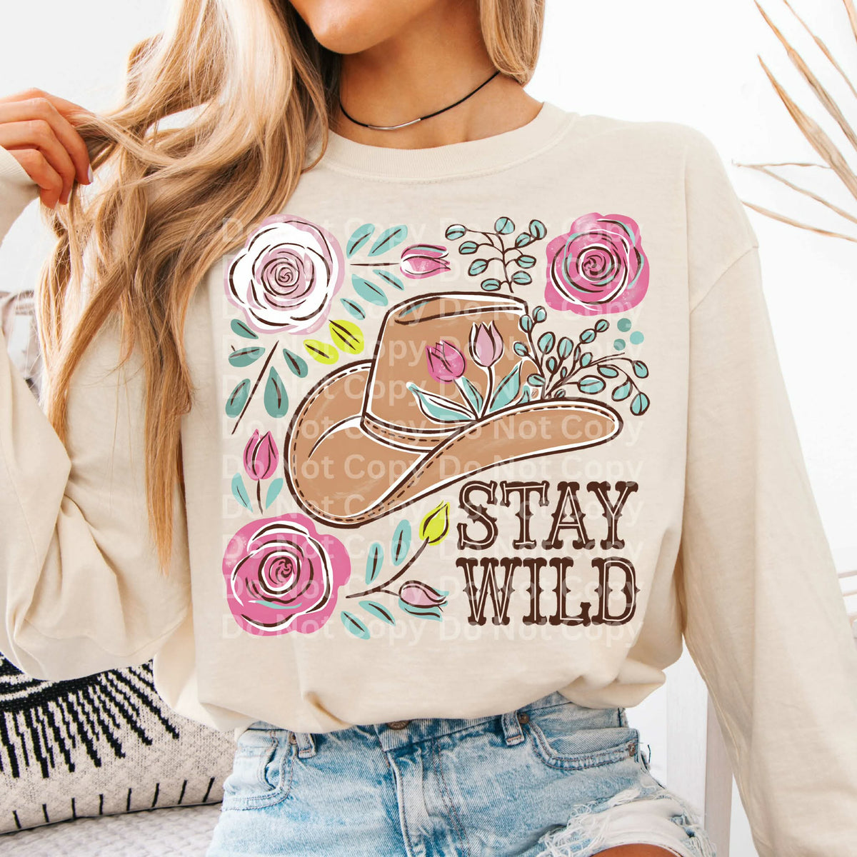 Stay wild cowboy hat (irene) DTF Transfer