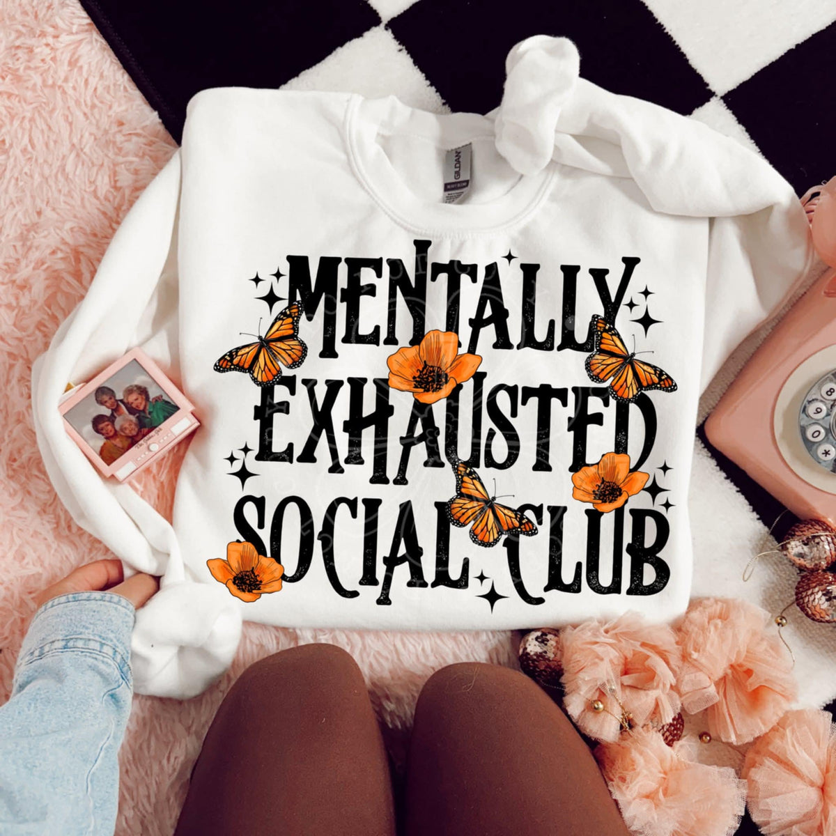 Mentally Exhausted Social Club (lyttle) DTF transfer