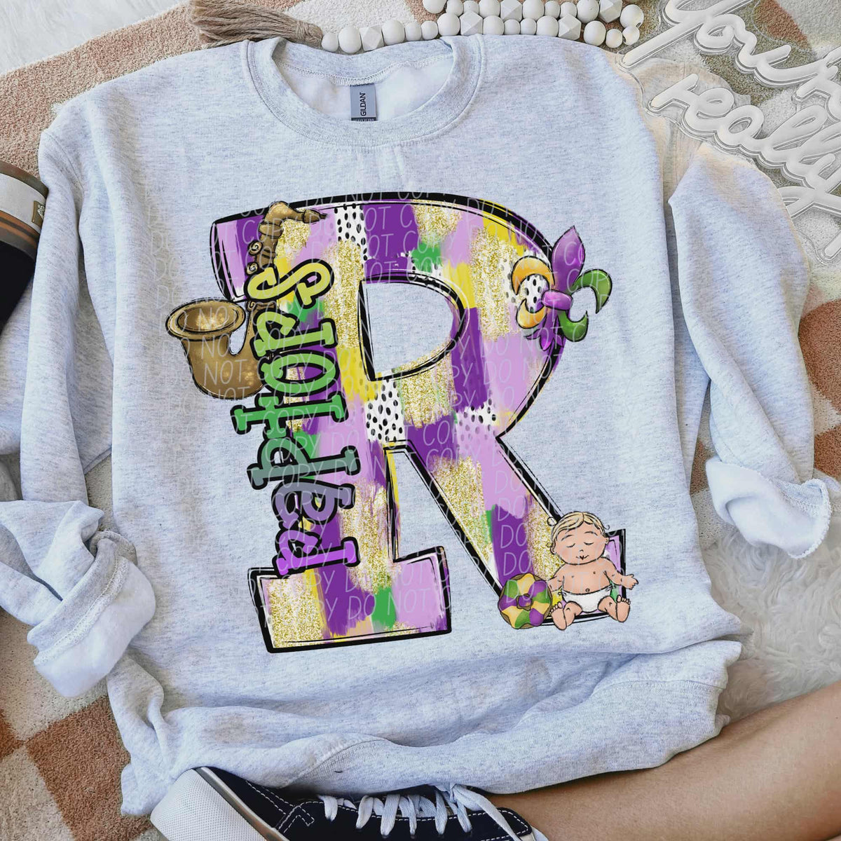 Raptors Mardi Gras (city) DTF Transfer