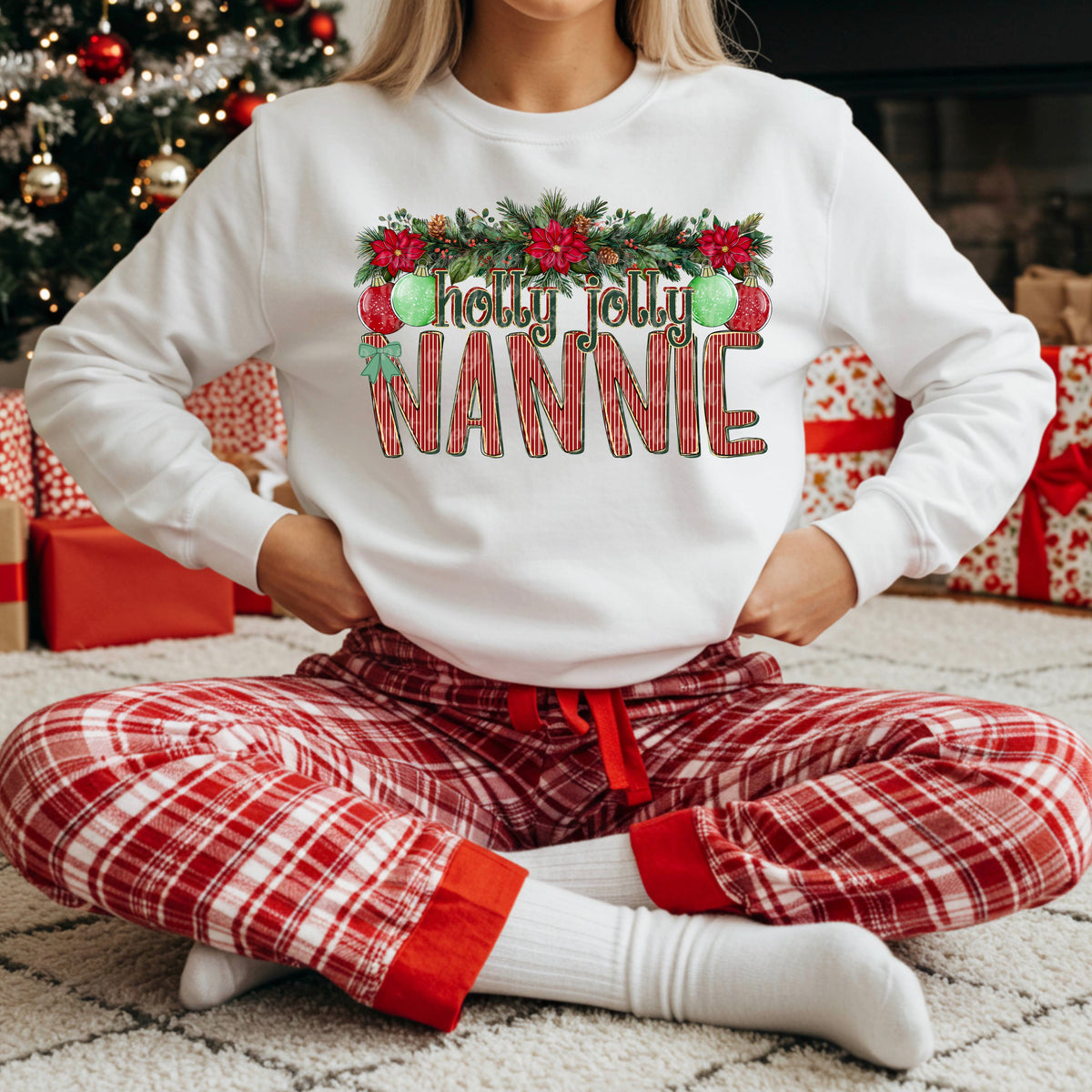 Holly Jolly Nannie (DDD) DTF transfer