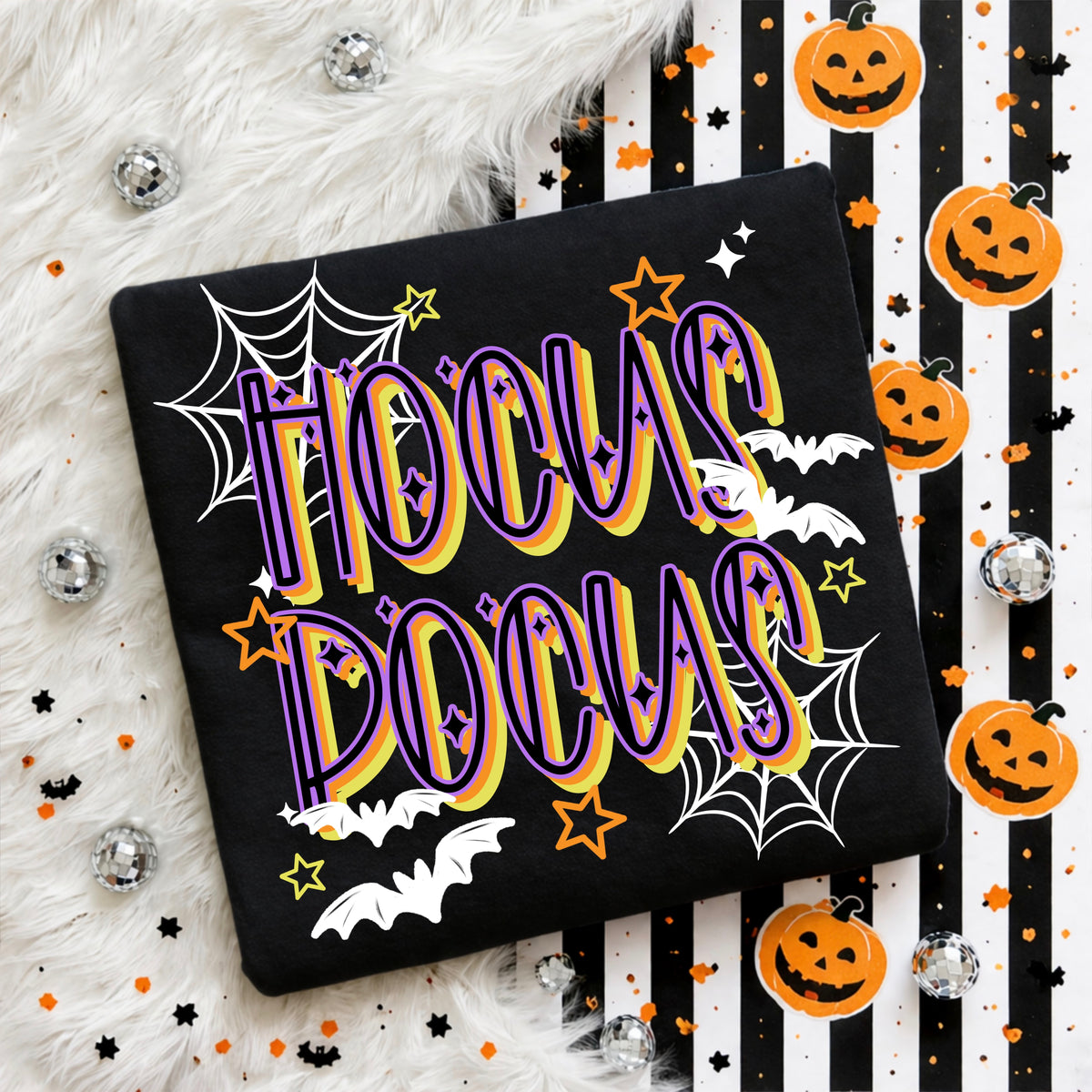 Hocus pocus (purple orange green) (white) (CSC) DTF Transfer