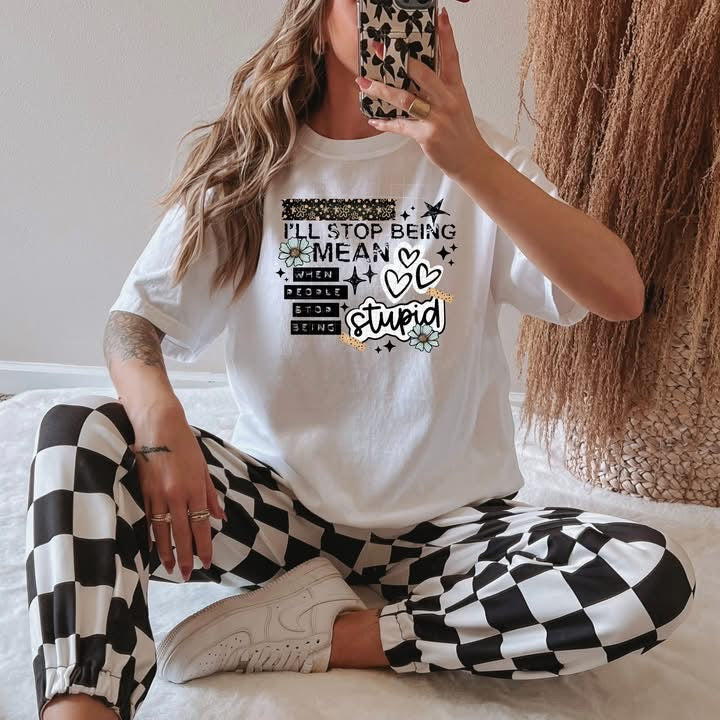 I’ll stop being mean (black) (csc) DTF Transfer