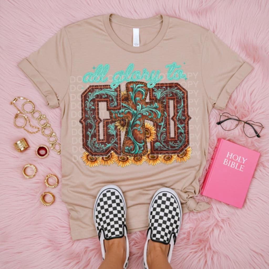 All glory to god western (SCG) 96272 DTF transfer