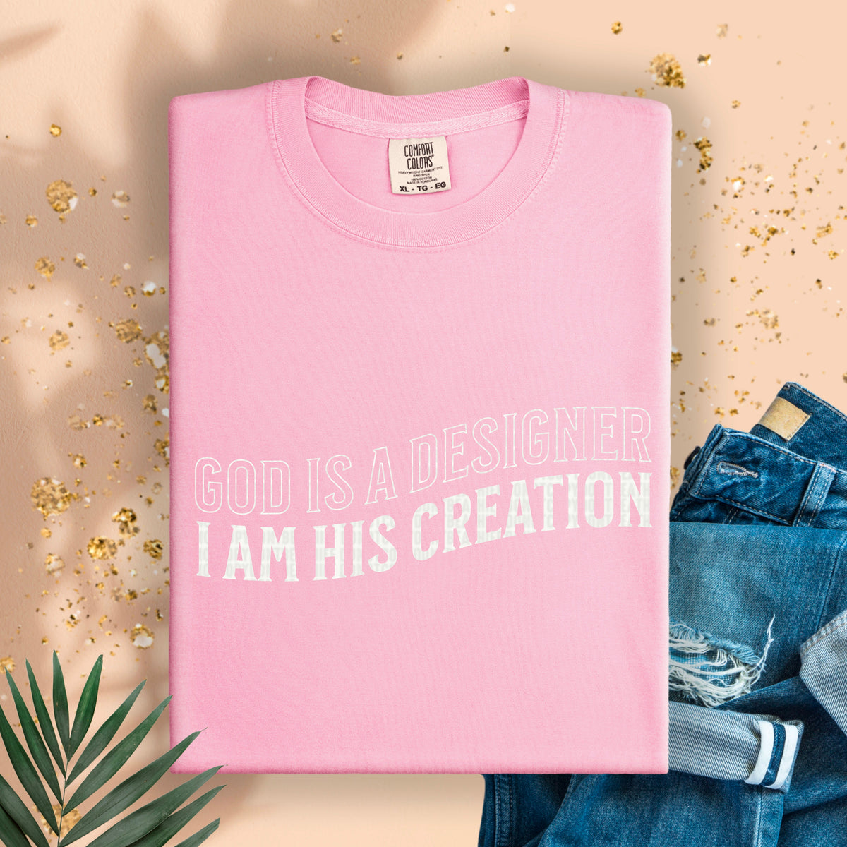 God is a designer I am his creation white font 94962 DTF transfer
