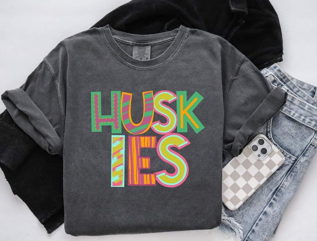 Huskies patterned font (S&G) 60337 DTF transfer