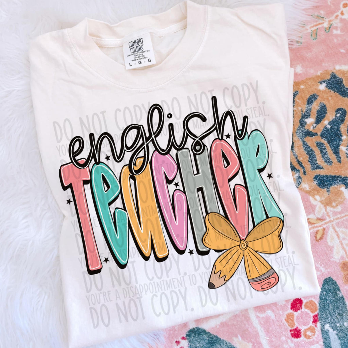 English teacher with bow (SWD) 107251 DTF transfer