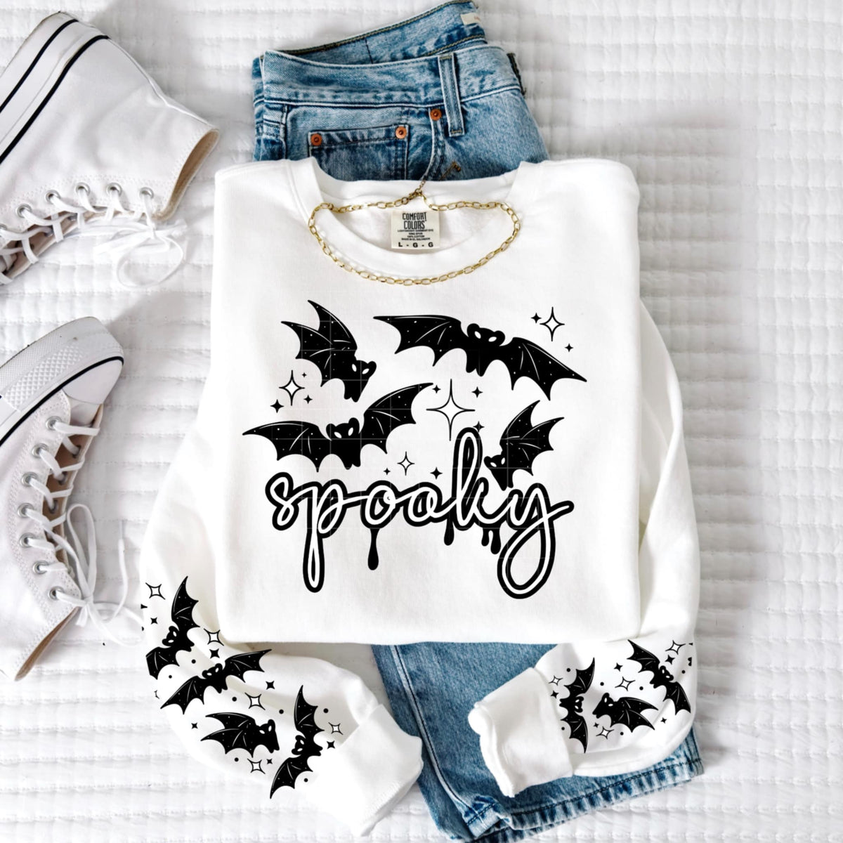 Spooky bats FRONT (CSC)95692 DTF transfer