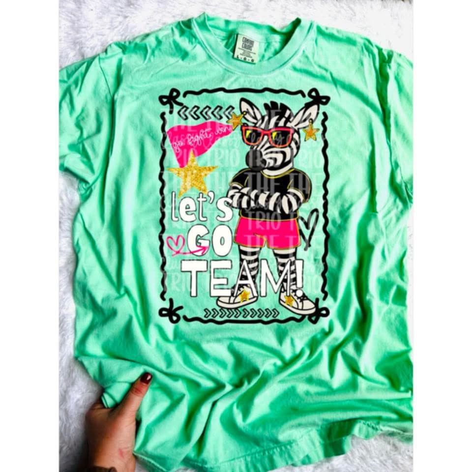 Let’s go team zebra (DD) 107424 DTF transfer