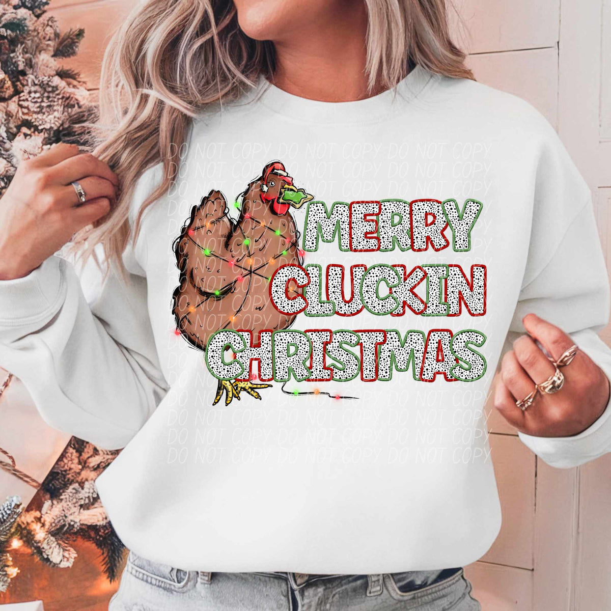 Merry cluckin Christmas (CITY) 65190 DTF transfer