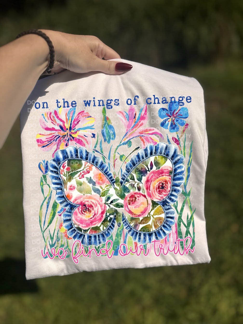 On the wings of change butterfly (scg) DTF Transfer