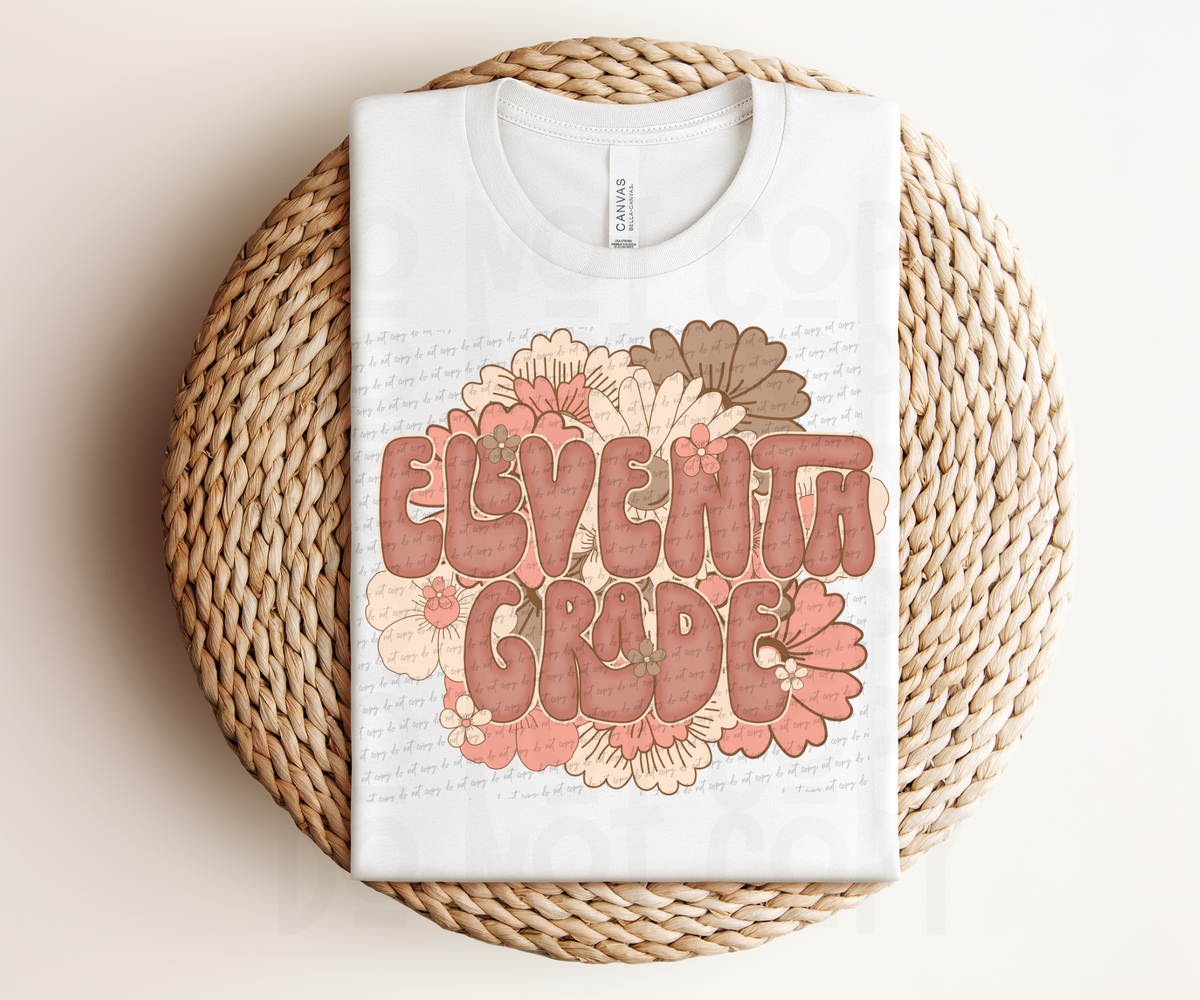 Eleventh Grade (pastel florals) 30874 DTF transfer