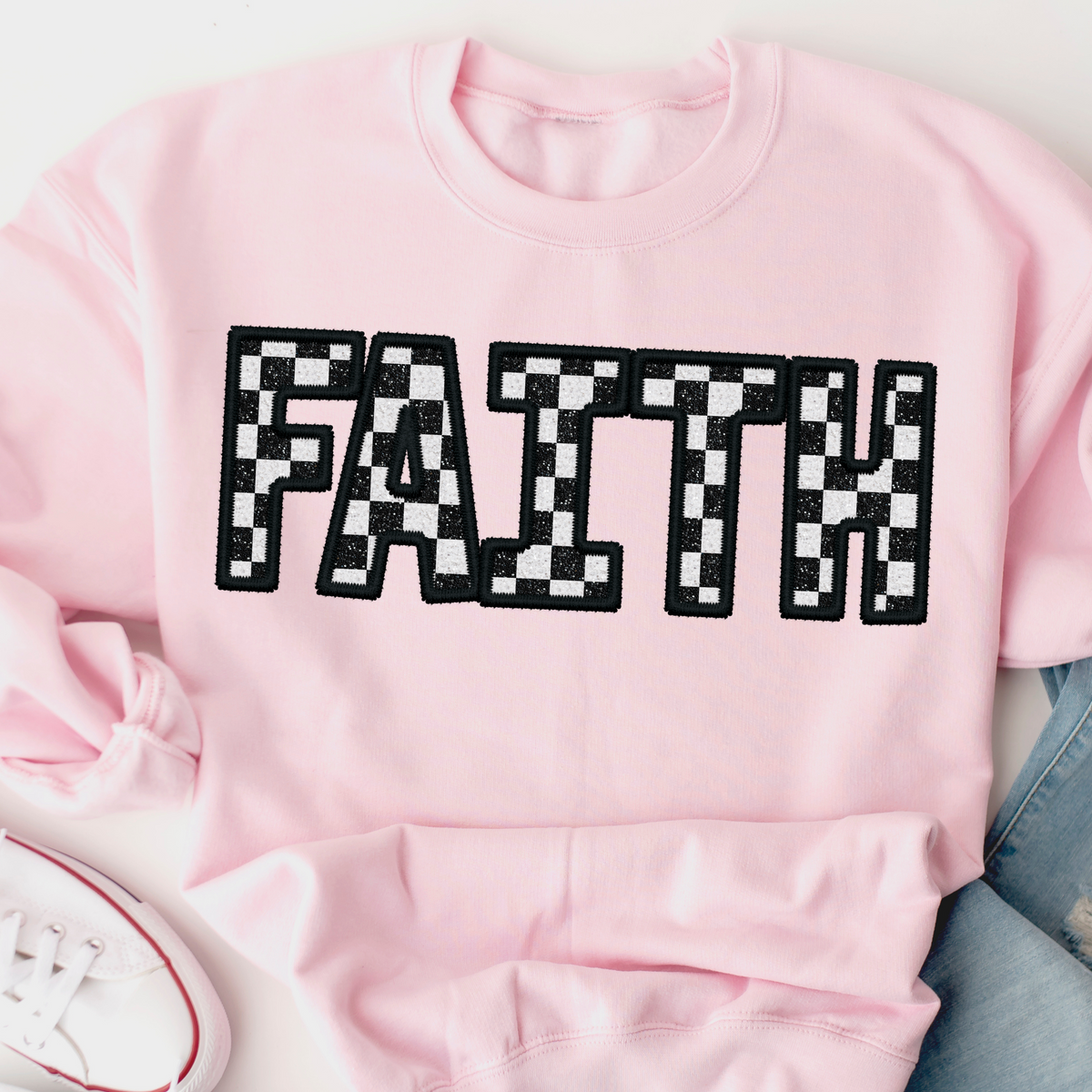 Faith checkered (CITY) 24276 DTF transfer