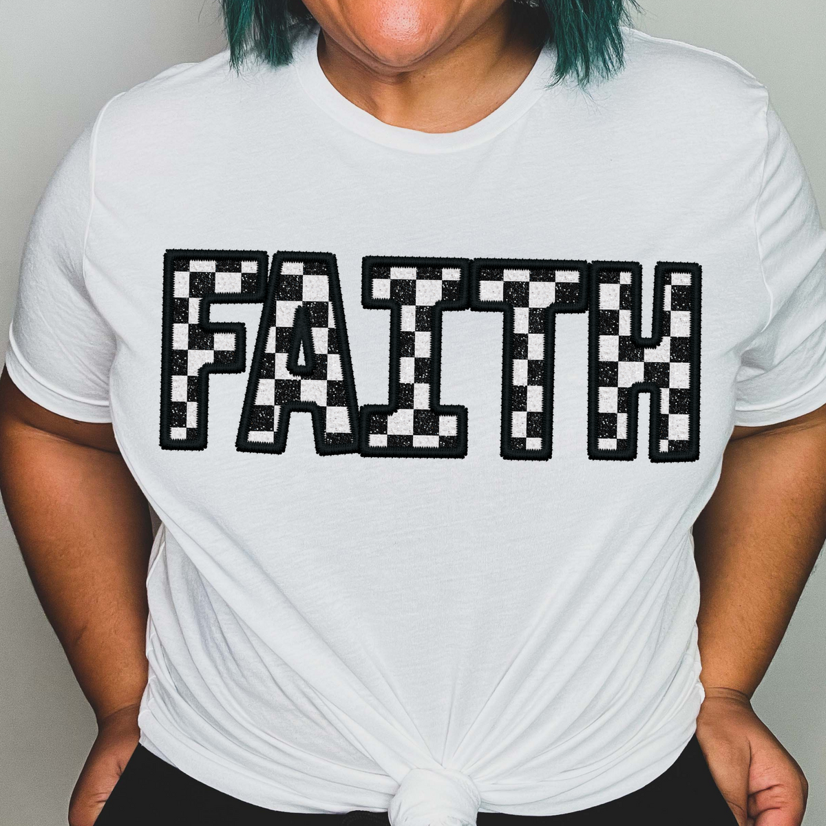 Faith checkered (CITY) 24276 DTF transfer