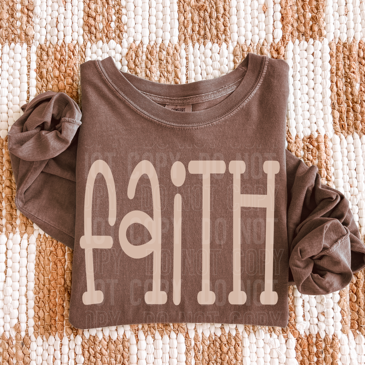 Faith (tan letters) (SBB) DTF transfer