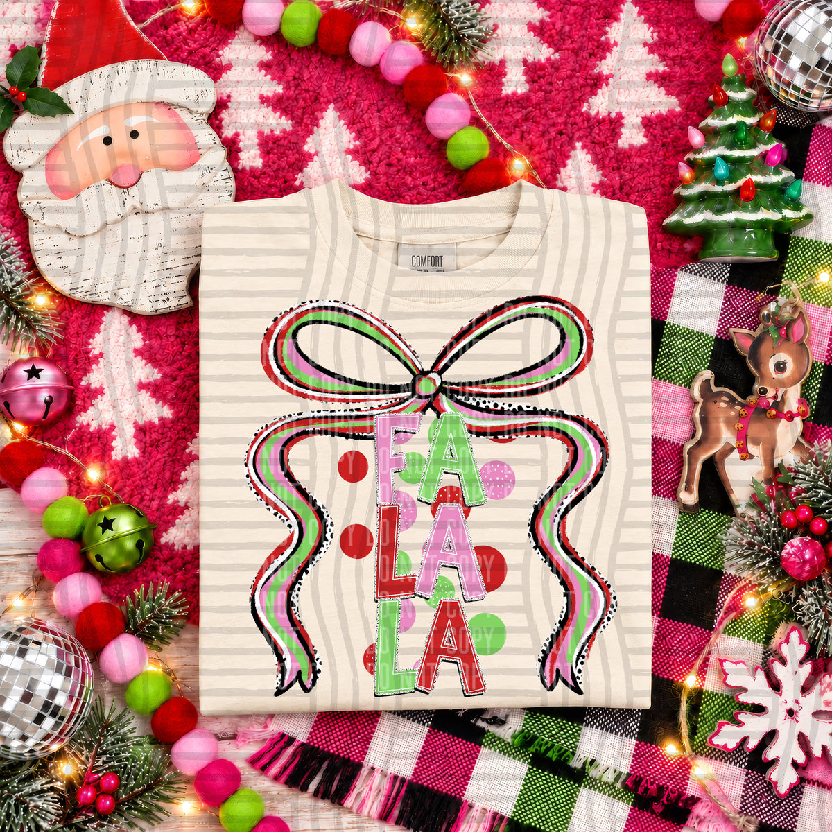 Falala-Christmas Bow (Caplinger) DTF Transfer